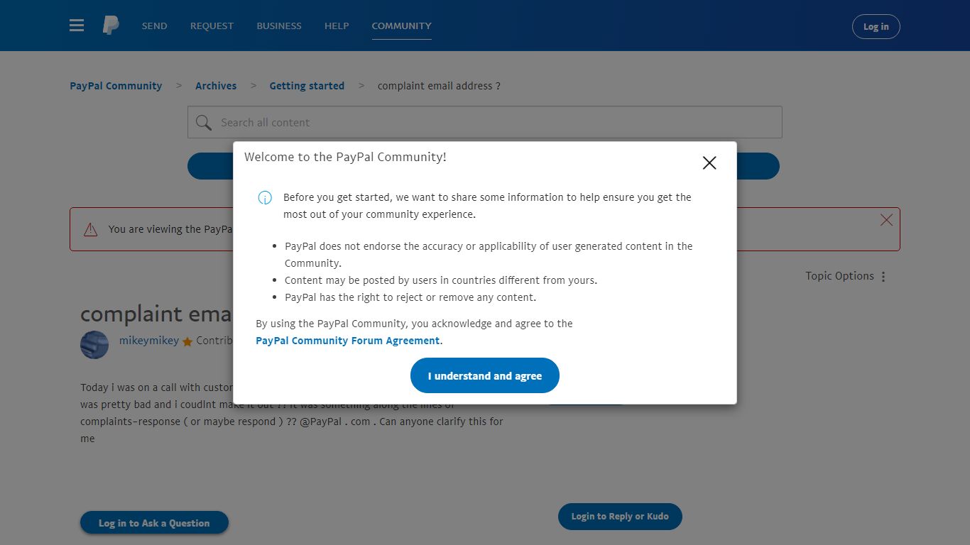 complaint email address ? - PayPal Community