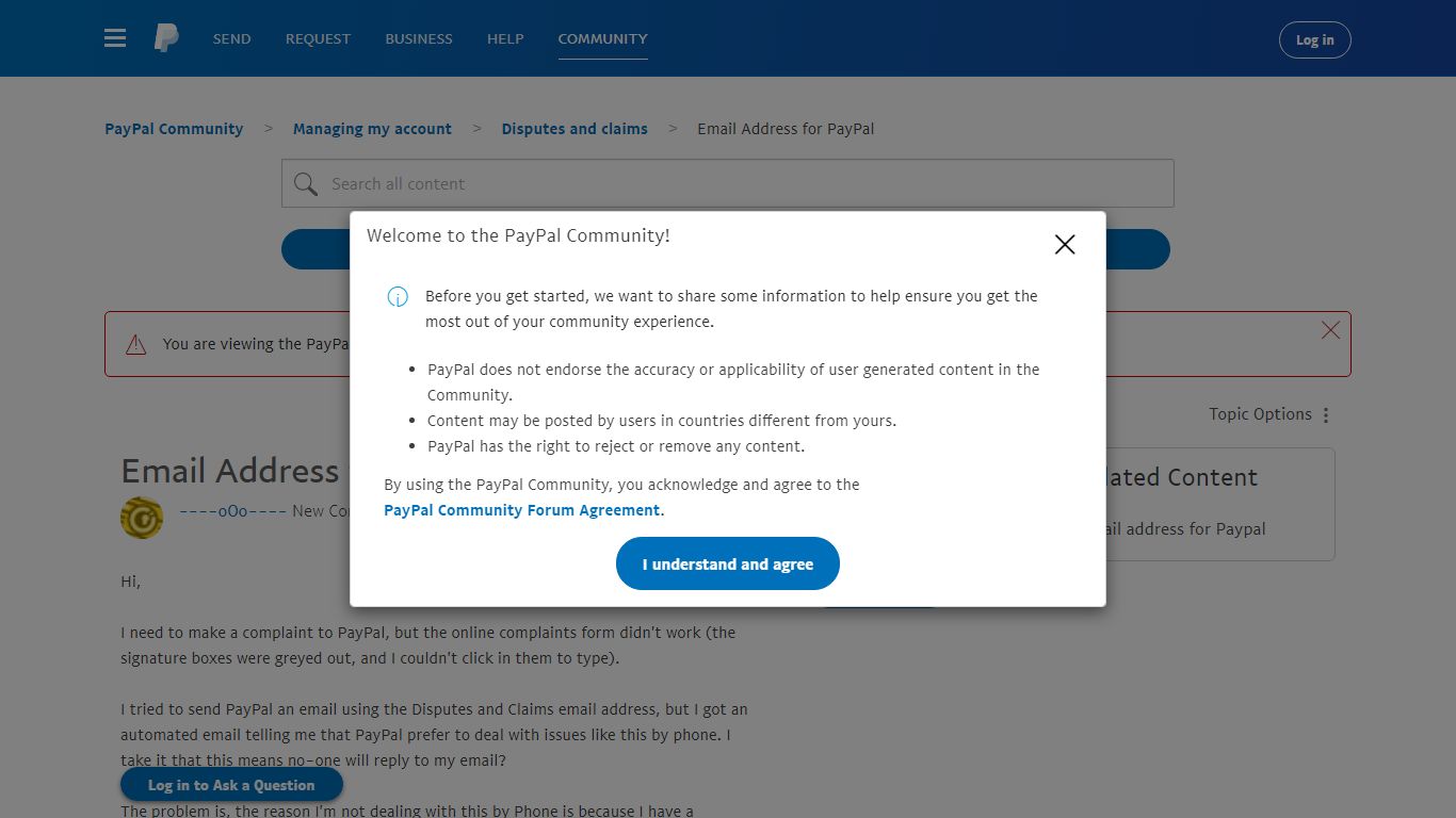 Email Address for PayPal - PayPal Community