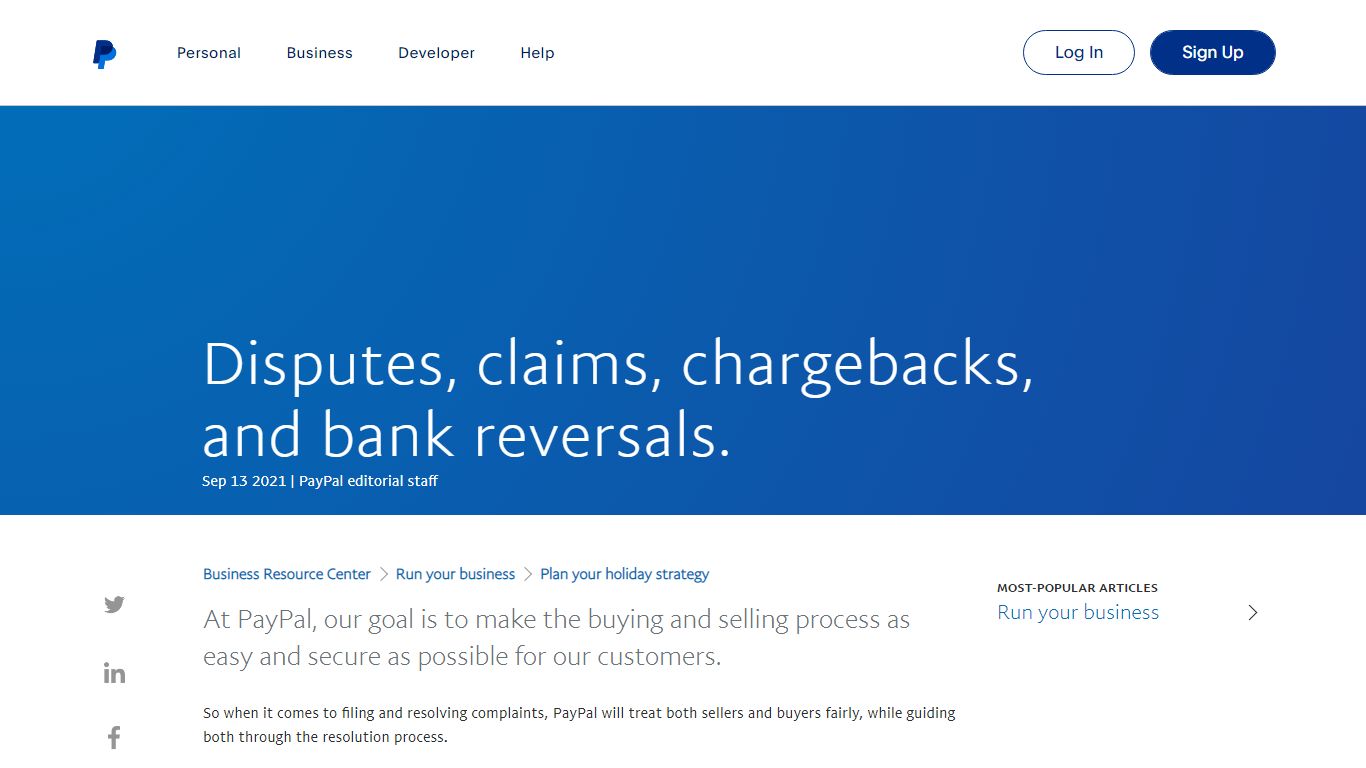 Customer disputes, claims, chargebacks, & bank reversals overview - PayPal